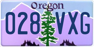 OR license plate 028VXG