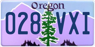 OR license plate 028VXI