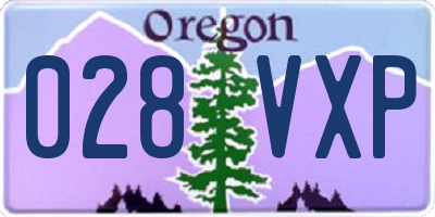 OR license plate 028VXP