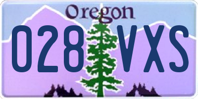 OR license plate 028VXS