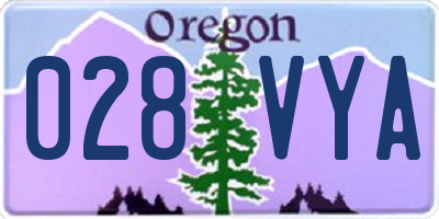 OR license plate 028VYA