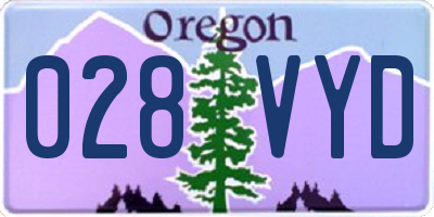 OR license plate 028VYD