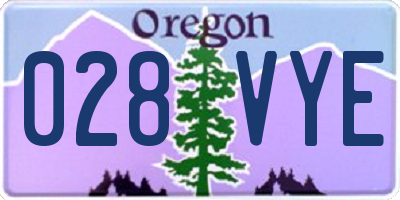 OR license plate 028VYE
