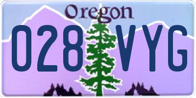 OR license plate 028VYG