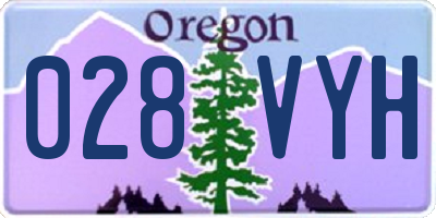 OR license plate 028VYH