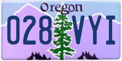 OR license plate 028VYI