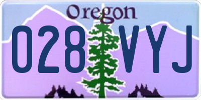 OR license plate 028VYJ