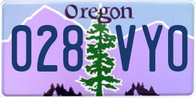OR license plate 028VYO
