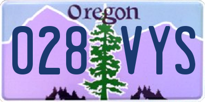 OR license plate 028VYS
