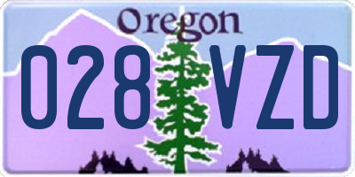 OR license plate 028VZD