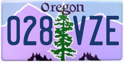 OR license plate 028VZE