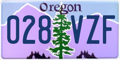 OR license plate 028VZF