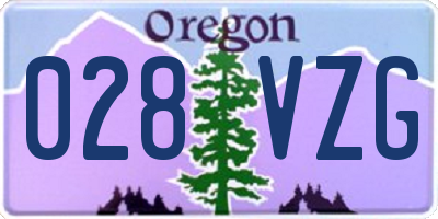 OR license plate 028VZG