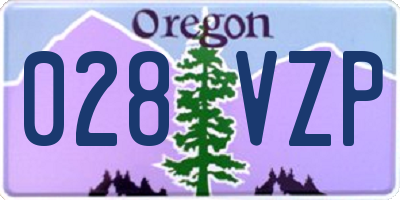 OR license plate 028VZP