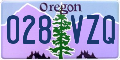 OR license plate 028VZQ