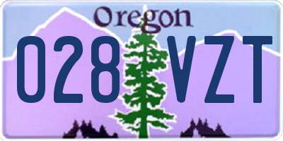 OR license plate 028VZT