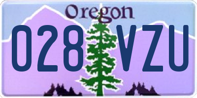 OR license plate 028VZU