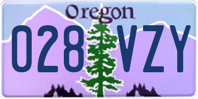 OR license plate 028VZY