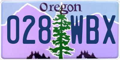 OR license plate 028WBX