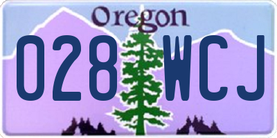 OR license plate 028WCJ