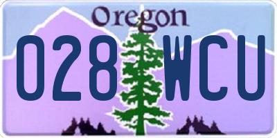 OR license plate 028WCU