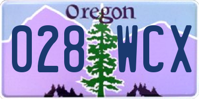 OR license plate 028WCX