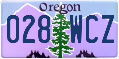 OR license plate 028WCZ