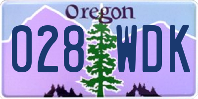 OR license plate 028WDK