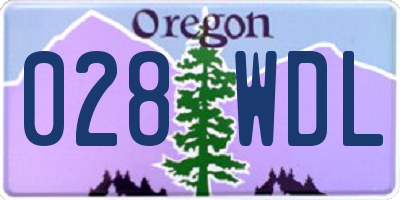 OR license plate 028WDL