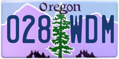 OR license plate 028WDM