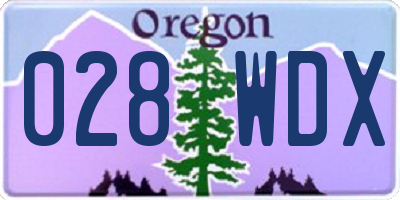 OR license plate 028WDX