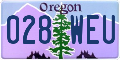 OR license plate 028WEU