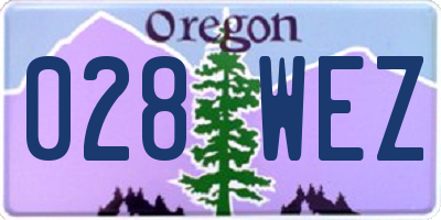 OR license plate 028WEZ