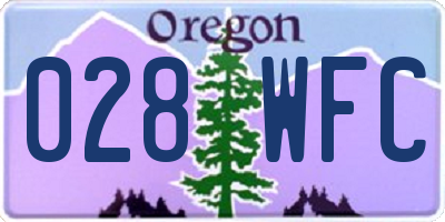 OR license plate 028WFC