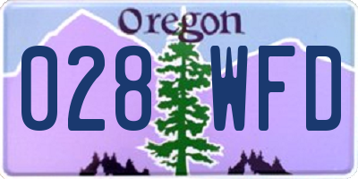 OR license plate 028WFD