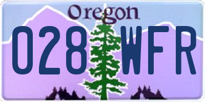 OR license plate 028WFR
