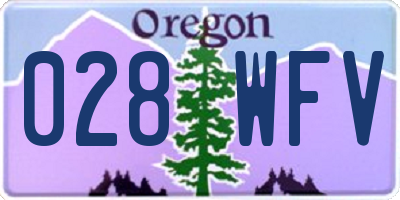 OR license plate 028WFV