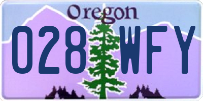 OR license plate 028WFY