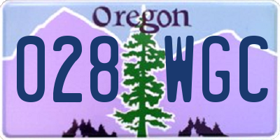 OR license plate 028WGC