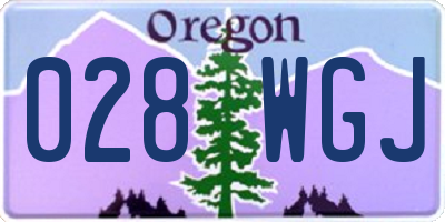 OR license plate 028WGJ