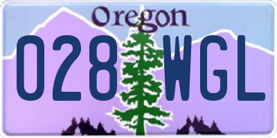 OR license plate 028WGL