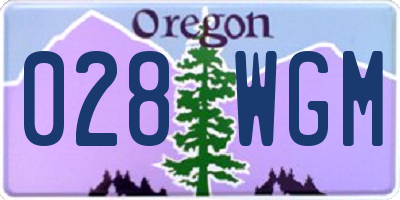 OR license plate 028WGM