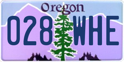 OR license plate 028WHE