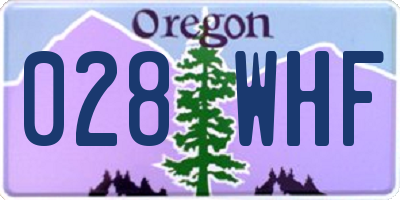 OR license plate 028WHF