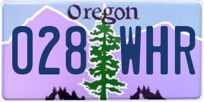 OR license plate 028WHR