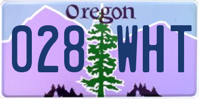OR license plate 028WHT