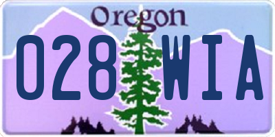 OR license plate 028WIA