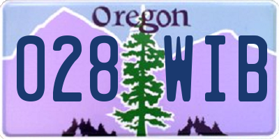 OR license plate 028WIB