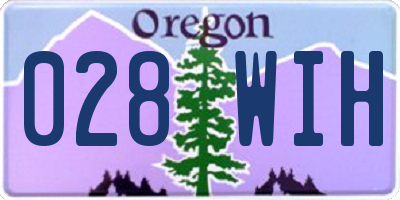 OR license plate 028WIH