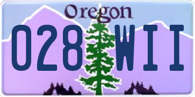 OR license plate 028WII